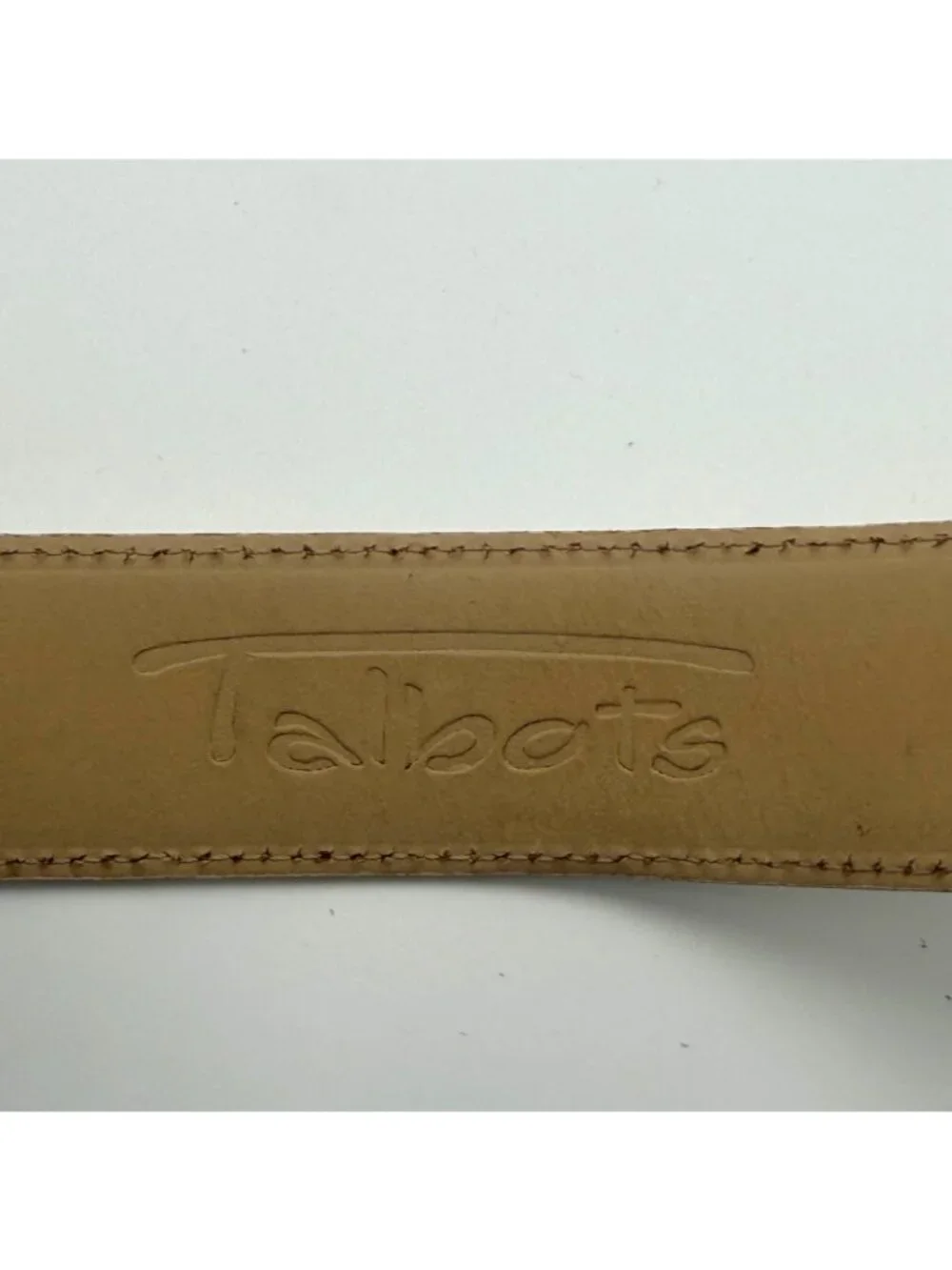 Talbots White Genuine Leather Wide Waist Belt Womens Size S Italy